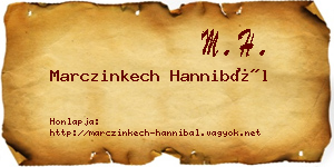 Marczinkech Hannibál névjegykártya